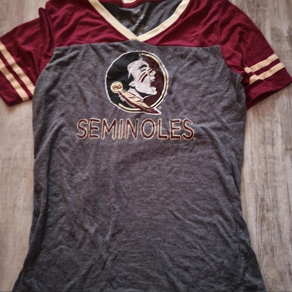 Colosseum Gray and Maroon Tee